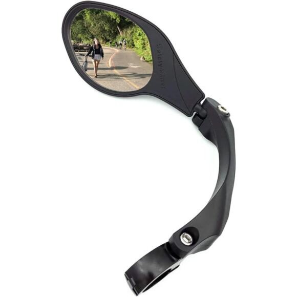 Handlebar Bike Mirror,Stainless Steel Lens Mirror,Bicycle Rearview Mirror,Safety - Picture 1 of 8